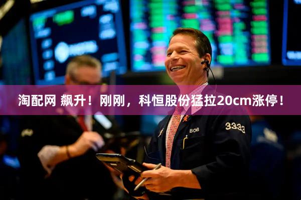 淘配网 飙升！刚刚，科恒股份猛拉20cm涨停！