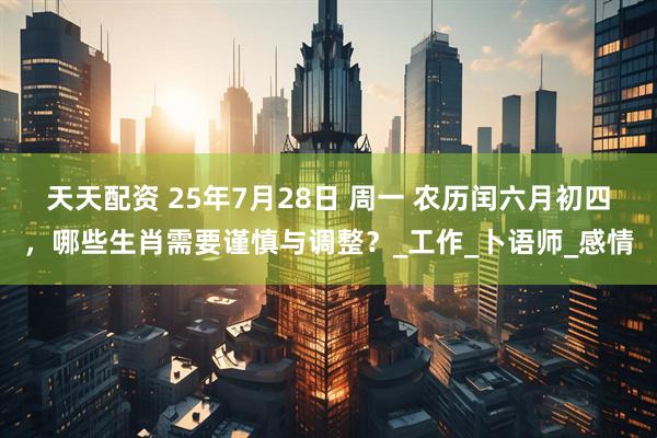 天天配资 25年7月28日 周一 农历闰六月初四，哪些生肖需要谨慎与调整？_工作_卜语师_感情