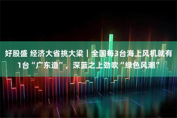 好股盛 经济大省挑大梁|全国每3台海上风机就有1台“广东造”,深蓝之上劲吹“绿色风潮”