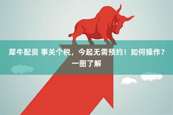 犀牛配资 事关个税，今起无需预约！如何操作？一图了解