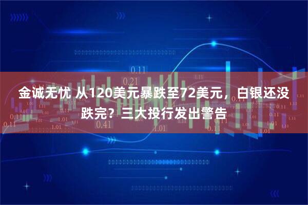 金诚无忧 从120美元暴跌至72美元,白银还没跌完?三大投行发出警告